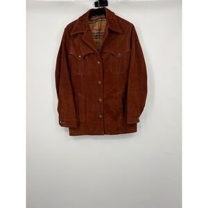 Joo Kay Suede Western Style Jacket Rust Brown Vintage Women's Size 14